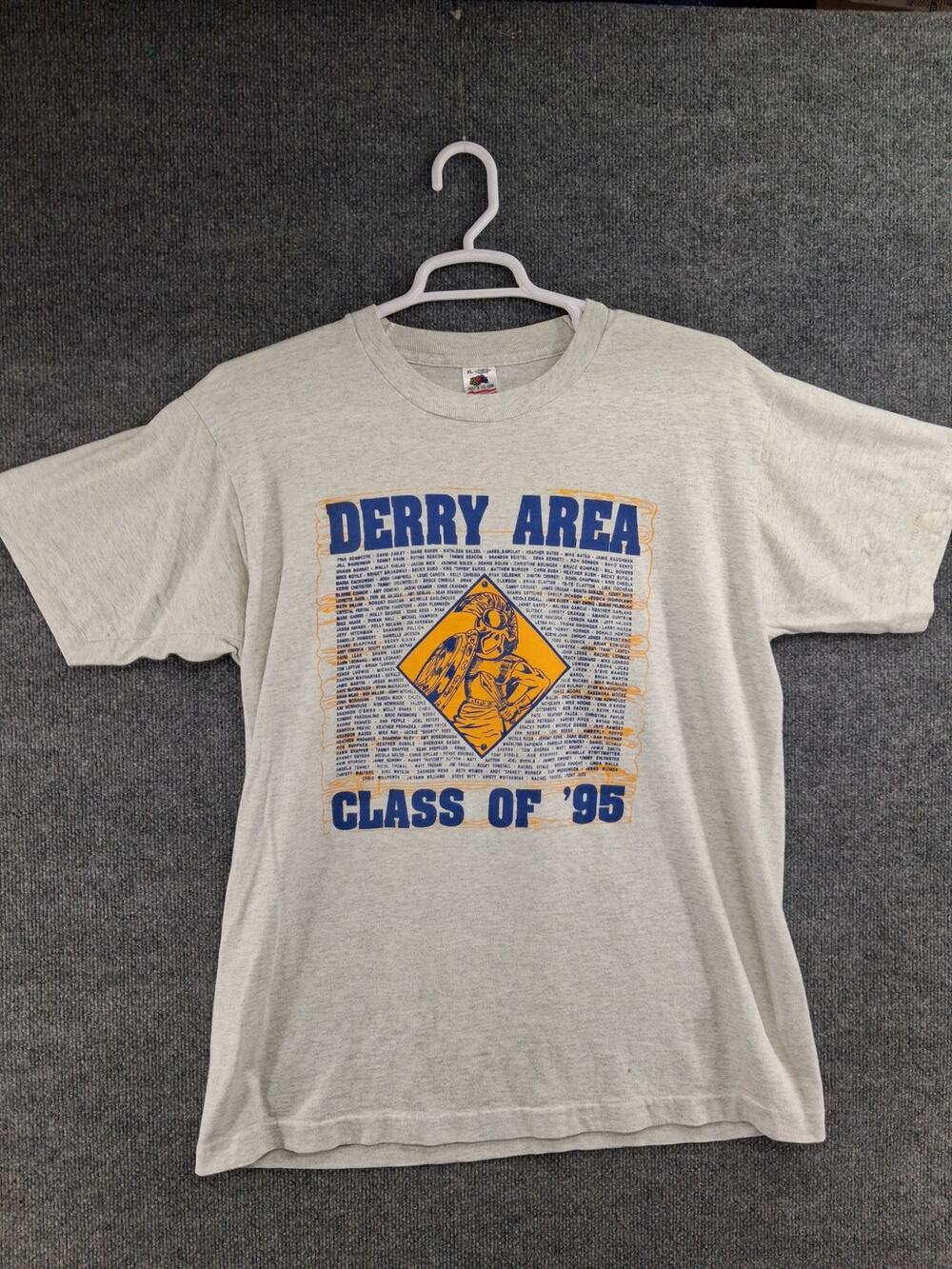 Vintage Derry Area High School Class Of 95 T Shirt XL Fruit Of The Loom Made USA